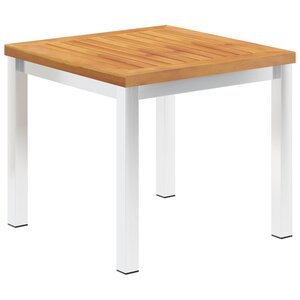 vidaXL Table d'appoint de jardin 45x45x38 cm Bois d'acacia et inox