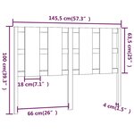 vidaXL Tête de lit Blanc 145 5x4x100 cm Bois massif de pin