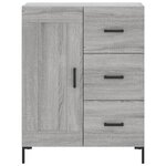vidaXL Buffet haut Sonoma gris 69 5x34x180 cm Bois d'ingénierie