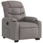 vidaXL Fauteuil inclinable taupe tissu