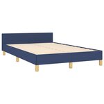 vidaXL Cadre de lit sans matelas bleu 120x190 cm tissu