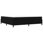 vidaXL Lit à ressorts Noir 200 x 200 cm tissu