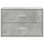 vidaXL Armoire avec 2 tiroirs gris béton 60x31x40 cm bois d'ingénierie