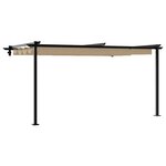 vidaXL Gazebo mural Taupe Acier
