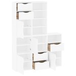vidaXL Armoires latérales 5 Pièces ODDA blanc 40x24x79 cm bois massif pin