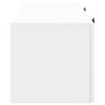 vidaXL Meuble TV mural Montage mural Blanc brillant 78 5 x 31 x 30 cm
