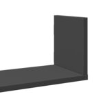 vidaXL Étagères murales 3 Pièces noir 58x18x18 cm bois d'ingénierie