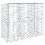 vidaXL Panier gabion avec couvercle 250x100x200 cm fer galvanisé