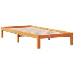 vidaXL Lit bibliothèque sans matelas cire marron 100x200 cm pin massif