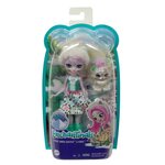 ENCHANTIMALS Poupée Sybill Léopard des Neiges 15 cm et Flake