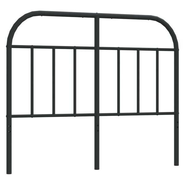 vidaXL Tête de lit métal noir 120 cm