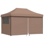 vidaXL Tente de réception pliable escamotable avec 4 parois latérales
