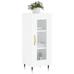 vidaXL Buffet Blanc brillant 34 5x34x90 cm Bois d'ingénierie