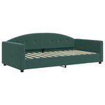vidaXL Lit de jour et gigogne et matelas vert foncé 100x200 cm velours