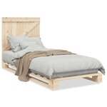 vidaXL Cadre de lit sans matelas avec tête de lit 90x200 cm