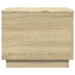 vidaXL Table basse avec lumières LED chêne sonoma 50x50x40 cm