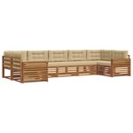 vidaXL Ensemble de canapés d'extérieur 7 pc Naturel et Beige