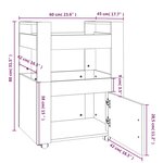 vidaXL Chariot de cuisine Chêne marron 60x45x80 cm Bois d'ingénierie