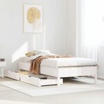 vidaXL Cadre de lit sans matelas blanc 90x200 cm bois de pin massif