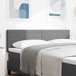 vidaXL Tête de lit LED avec des lumières à LED Gris clair 144 cm tissu