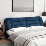 vidaXL Coussin de tête de lit Hvar bleu 200 cm tissu