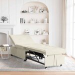 vidaXL Canapé-lit Crème 67 x 194 x 38 cm Velours