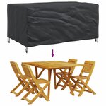 vidaXL Housse pour mobilier d'extérieur Noir 172 x 113 x 73 cm 600D