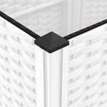 vidaXL Jardinière avec treillis Blanc 120x40x136 cm PP