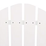 vidaXL Chaises de jardin Adirondack avec table bois de sapin blanc