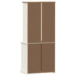 vidaXL Buffet haut VIGO blanc 80x40x176 cm bois massif de pin