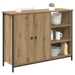 vidaXL Buffet Chêne artisanal 100 x 33 x 75 cm Bois d'ingénierie