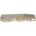 vidaXL Ensemble de canapés d'extérieur 9 pc Blanc et gris clair