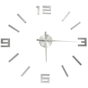 vidaXL Horloge murale 3D Design moderne Argenté 100 cm XXL