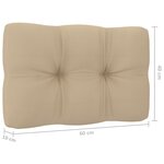 vidaXL Chaises de jardin lot de 2 avec coussins beige Pin imprégné
