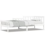vidaXL Lit de jour sans matelas blanc 80x200 cm bois de pin massif