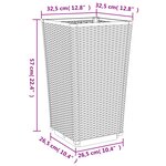 vidaXL Jardinières 4 Pièces blanc 32 5x32 5x57 cm polypropylène