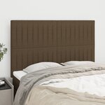 vidaXL Tête de lit Marron foncé 144 x 5 x 118/128 cm Tissu