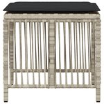 vidaXL Tabourets de jardin et coussins lot de 4 gris clair 41x41x36 cm