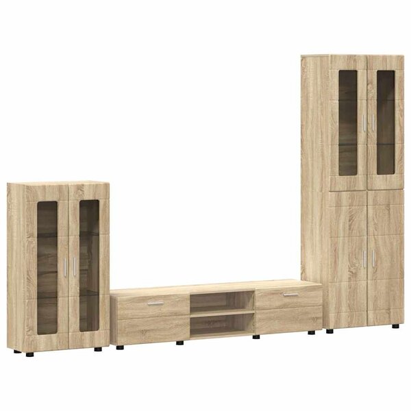 vidaXL Ensemble meuble TV FLORIN Chêne Sonoma Bois d'ingénierie