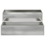 vidaXL Cache-pot de jardin Argent 100 x 60 x 45 cm Acier galvanisé