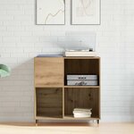 vidaXL Meuble à vinyles avec étagère chêne artisanal 85 x 38 x 89 cm