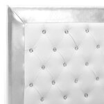 vidaXL Cadre de lit Blanc Similicuir 90 x 200 cm