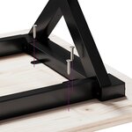 vidaXL Pieds de table à manger cadre en X 80x40x73 cm acier