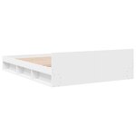 vidaXL Cadre de lit avec tiroirs sans matelas blanc 120x190 cm