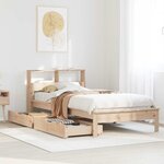 vidaXL Lit bibliothèque sans matelas 90x190 cm bois de pin massif