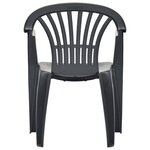 vidaXL Chaises empilables de jardin 45 Pièces Plastique Anthracite