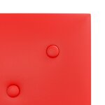 vidaXL Panneaux muraux 12 Pièces Rouge 30x30 cm Similicuir 1 08 m²