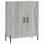 vidaXL Buffet haut Sonoma gris 69 5x34x180 cm Bois d'ingénierie