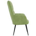 vidaXL Chaise de relaxation Vert clair Velours