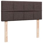 VidaXL Cadre de lit ottoman avec matelas marron foncé 120x190 cm tissu